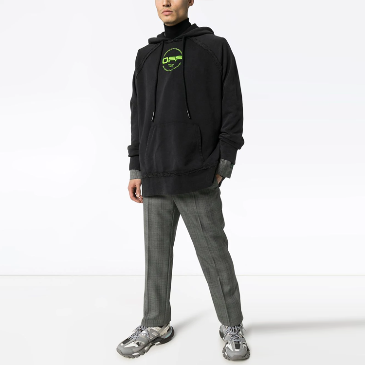 OFF-WHITE SS20 Incompiuto Hand Logo Graffiti Print Hoodie Black OMBB057R20E300131088 圖 6