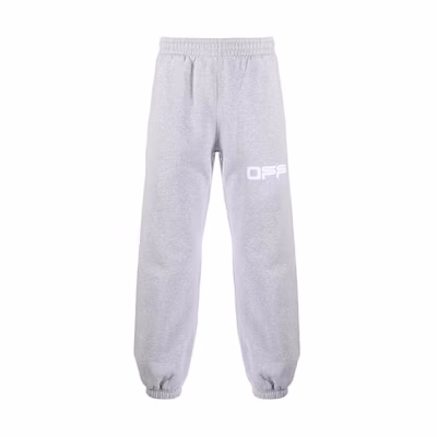 OFF-WHITE SS20 Logo Printed Jogger Sweatpants Men Light Grey OMCH022S20E300030788