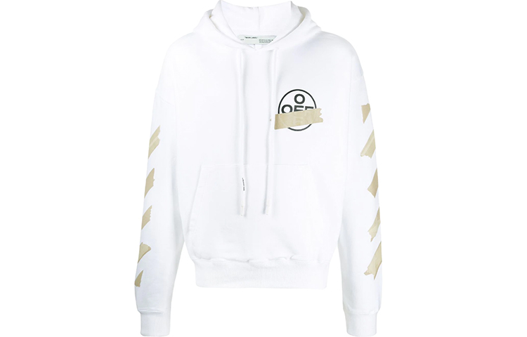 OFF-WHITE SS20 Metallic Arrow Oversized Hoodie White () OMBB037R20E300020148