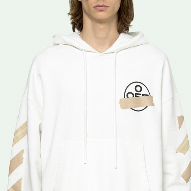 OFF-WHITE SS20 Metallic Arrow Oversized Hoodie White () OMBB037R20E300020148 圖 3