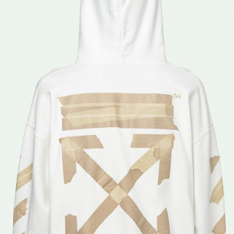 OFF-WHITE SS20 Metallic Arrow Oversized Hoodie White () OMBB037R20E300020148 圖 5