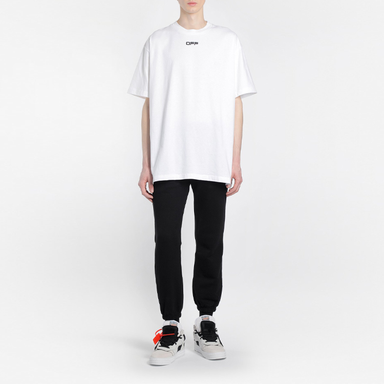 Shop OFF-WHITE SS20 T-Shirt Putih Oversized Arrows OMAA038G20JER0120184