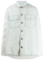 OFF-WHITE SS20 Printed Denim Jacket Blue Fashion Outerwear OMYD017R203860187101 OFF-WHITE SS20 Printed Denim Jacket Blue Fashion Outerwear OMYD017R203860187101