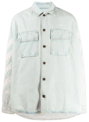 OFF-WHITE SS20 Printed Denim Jacket Blue Fashion Outerwear OMYD017R203860187101 Order OFF-WHITE SS20 Printed Denim Jacket Blue Fashion Outerwear OMYD017R203860187101