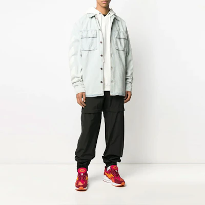 OFF-WHITE SS20 Printed Denim Jacket Blue Fashion Outerwear OMYD017R203860187101 Lookbook OFF-WHITE SS20 Printed Denim Jacket Blue Fashion Outerwear OMYD017R203860187101