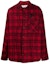 Buy OFF-WHITE SS20 Kemeja Flanel Merah Lengan Panjang Corak Kotak Anak Panah OMGA098S20H480202000