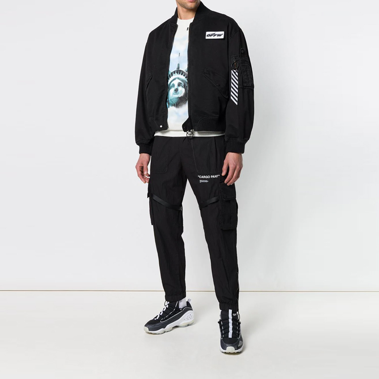 OFF-WHITE SS20 Ribbed Trim Flight Logo Jacket Black . OMEA130E181350011000 圖 3