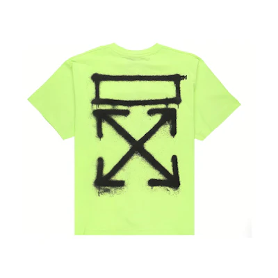 OFF-WHITE SS20 Spray Arrows Logo Tee Fluorescent Green Men OMAA038R201850156210