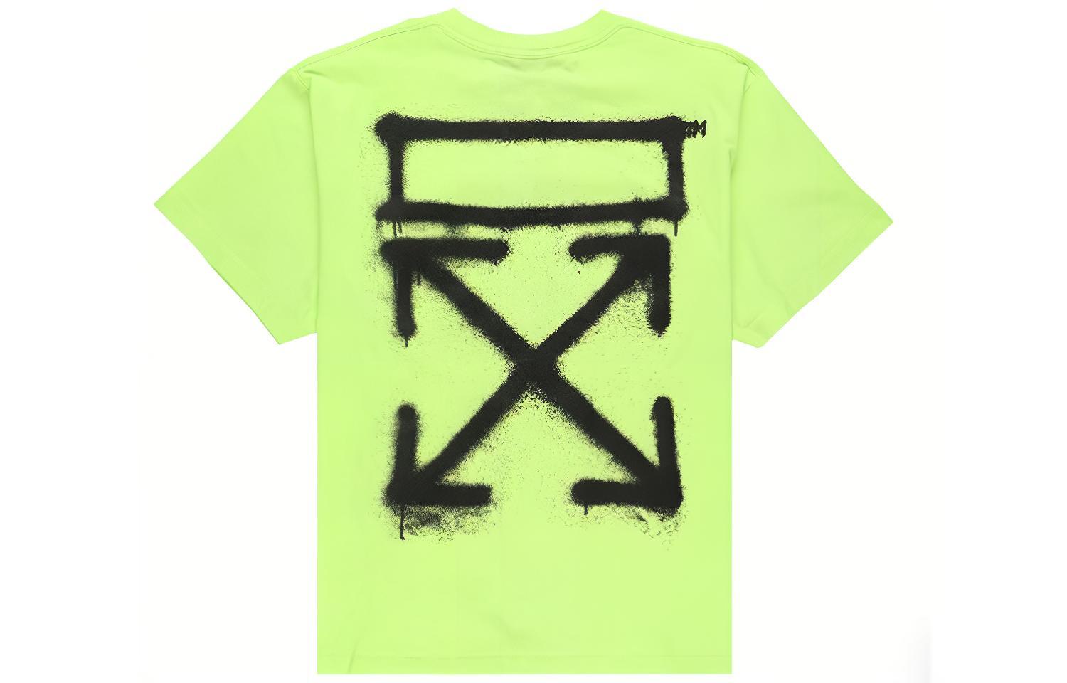OFF-WHITE SS20 Spray Arrows Logo Tee Fluorescent Green Men OMAA038R201850156210 圖 2