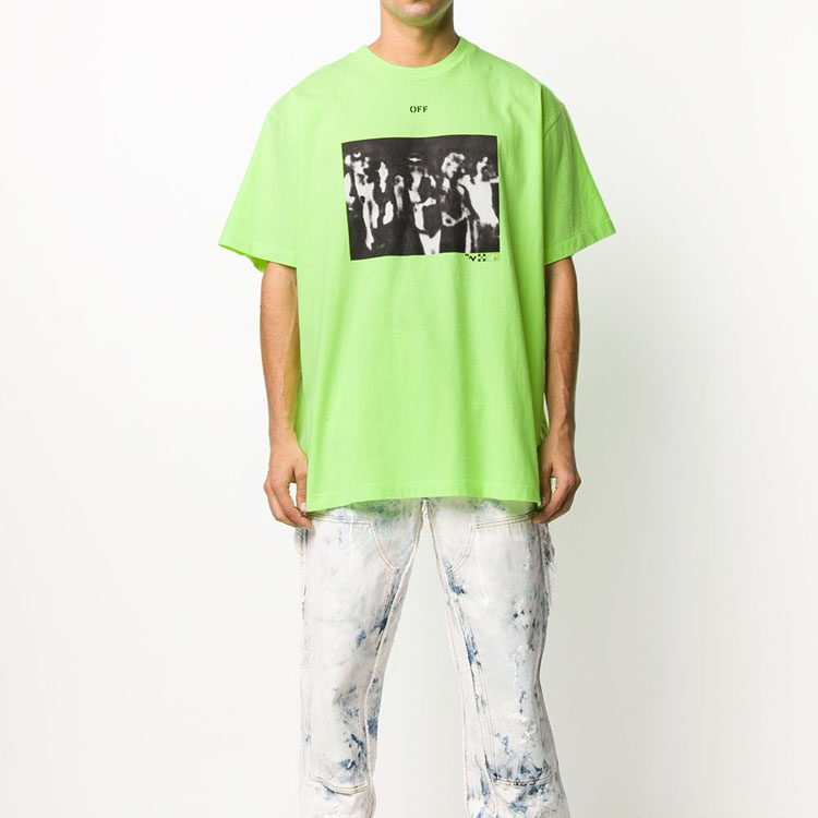 OFF-WHITE SS20 Spray Arrows Logo Tee Fluorescent Green Men OMAA038R201850156210 圖 4