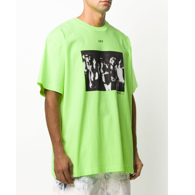 OFF-WHITE SS20 Spray Arrows Logo Tee Fluorescent Green Men OMAA038R201850156210 圖 6