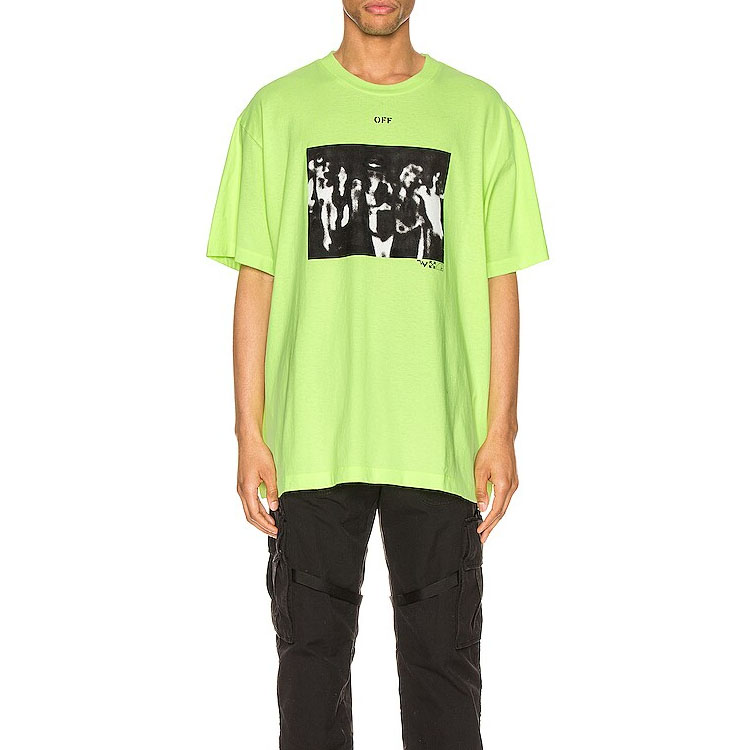 OFF-WHITE SS20 Spray Arrows Logo Tee Fluorescent Green Men OMAA038R201850156210 圖 7