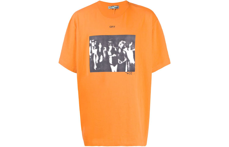 OFF-WHITE SS20 Spray Paint Arrows Crewneck T-Shirt Orange OMAA038R201850151910