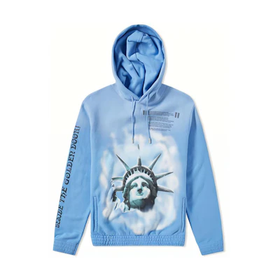 OFF-WHITE SS20 Statue of Liberty Long Sleeve Sweatshirt Blue Mens OMBB034E181920153199