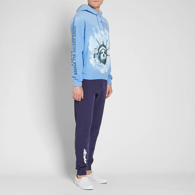 Purchase OFF-WHITE SS20 Sweatshirt Lengan Panjang Liberty Biru Lelaki OMBB034E181920153199