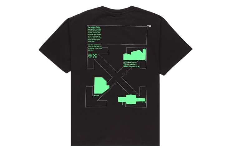 OFF-WHITE SS20 Striped Arrow Short Sleeve T-Shirt Loose Fit OMAA038R201850061045