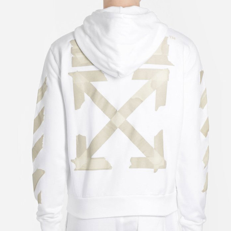 OFF-WHITE SS20 Tape Arrows Graphic Hoodie White () OMBE001R20E300020148 圖 5