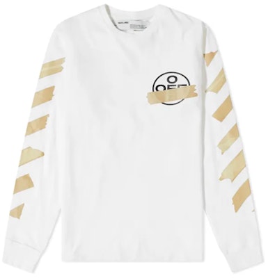 OFF-WHITE SS20 胶带箭头长袖白色T恤 男款 OMAB001R201850020148 Lookbook OFF-WHITE SS20 胶带箭头长袖白色T恤 男款 OMAB001R201850020148