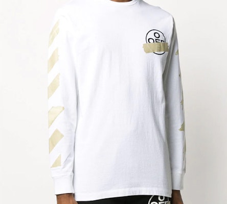 OFF-WHITE SS20 胶带箭头长袖白色T恤 男款 OMAB001R201850020148 Details for OFF-WHITE SS20 胶带箭头长袖白色T恤 男款 OMAB001R201850020148