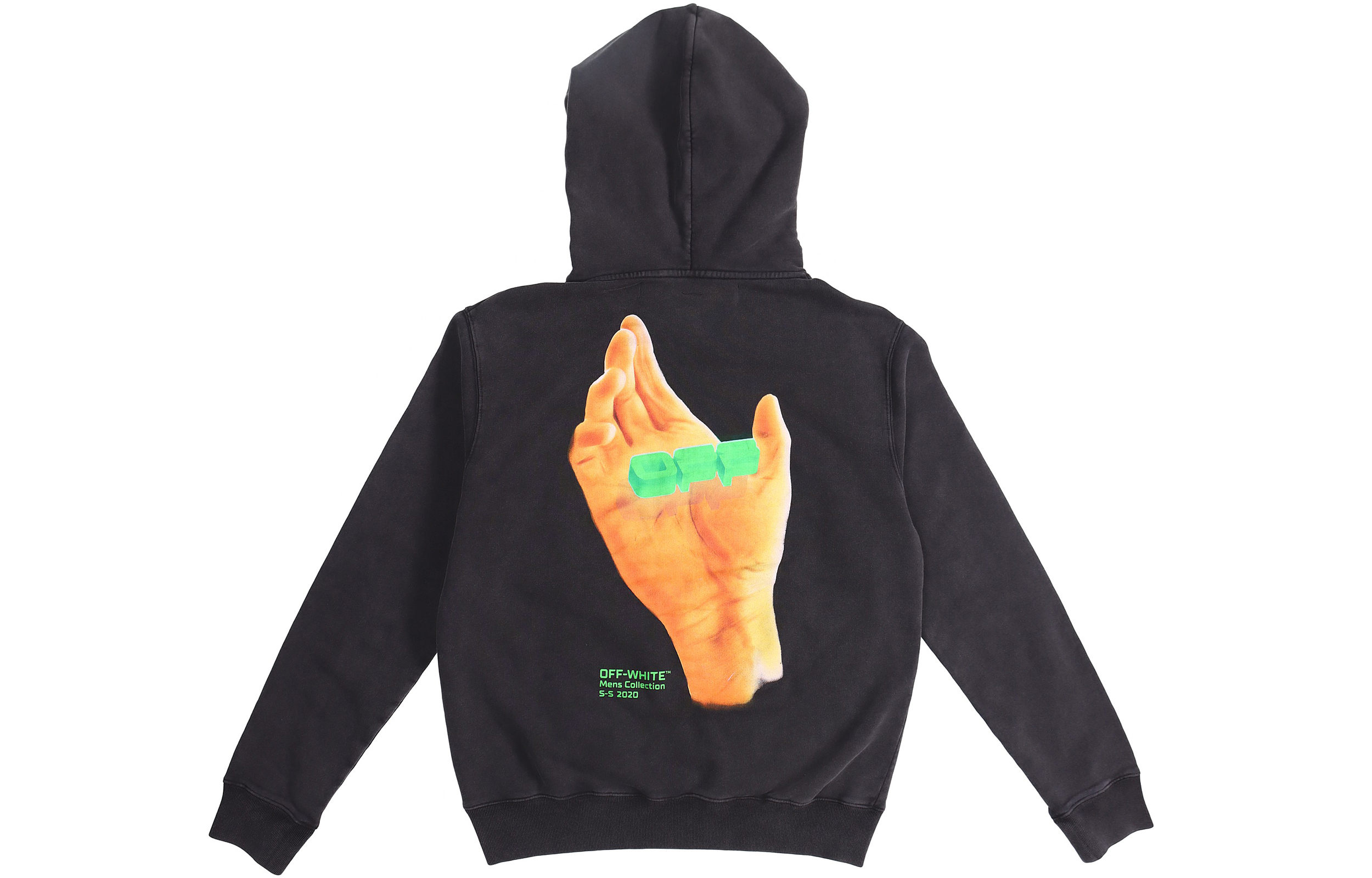 Off-White SS20 Virgil "God's Hand" Print Hoodie Black OMBB034R20E300131088 圖 2