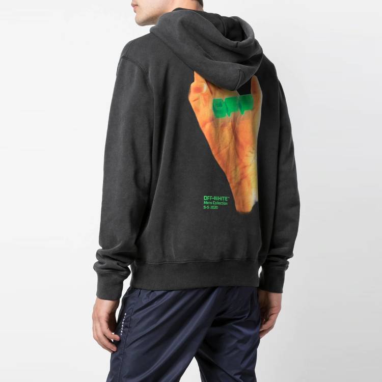 Off-White SS20 Virgil "God's Hand" Print Hoodie Black OMBB034R20E300131088 圖 5