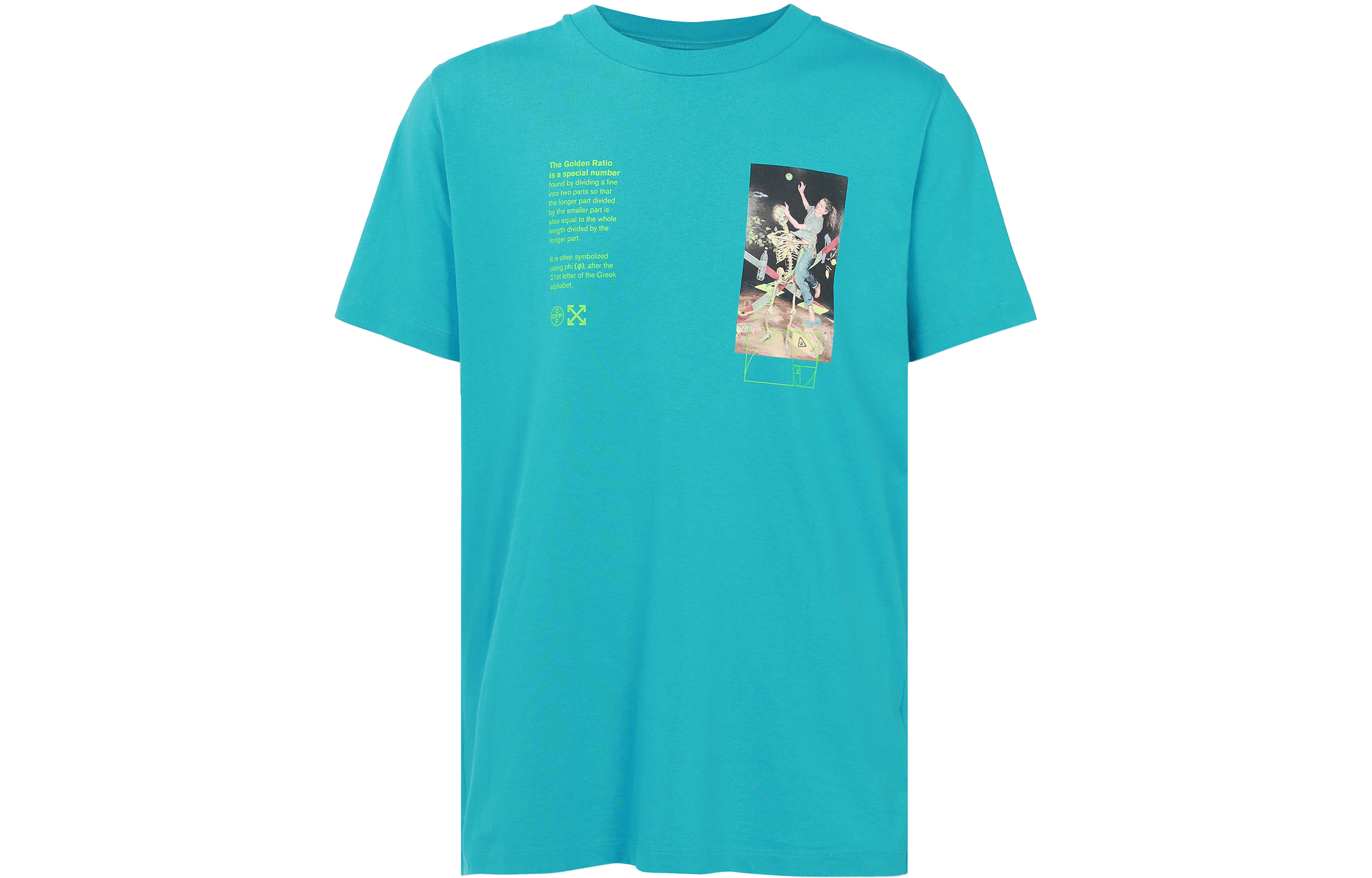 OFF-WHITE SS20 Virgil Skeleton Graphic T-Shirt Blue Regular Fit OMAA027R201850143988