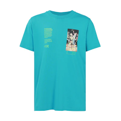 OFF-WHITE SS20 Virgil Skeleton Graphic T-Shirt Blue Regular Fit OMAA027R201850143988