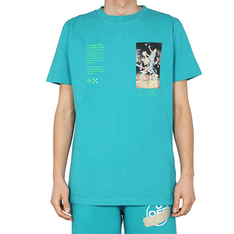 OFF-WHITE SS20 Virgil Skeleton Graphic T-Shirt Blue Regular Fit OMAA027R201850143988 圖 4