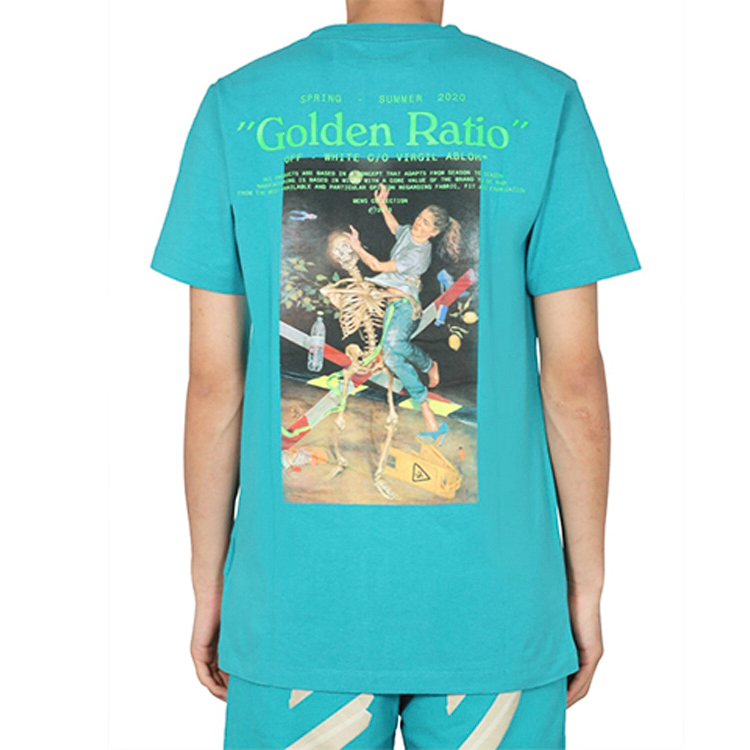 OFF-WHITE SS20 Virgil Skeleton Graphic T-Shirt Blue Regular Fit OMAA027R201850143988 圖 5