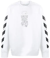 Off-White SS20 White Cotton Arrow Long-Sleeve Sweatshirt OMBA037R20E300050110 Off-White SS20 White Cotton Arrow Long-Sleeve Sweatshirt OMBA037R20E300050110
