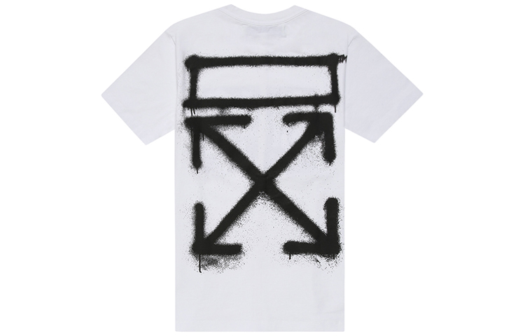 OFF-WHITE SS20 White T-Shirt with Spray Paint Arrows Print on Back OMAA027R201850150110