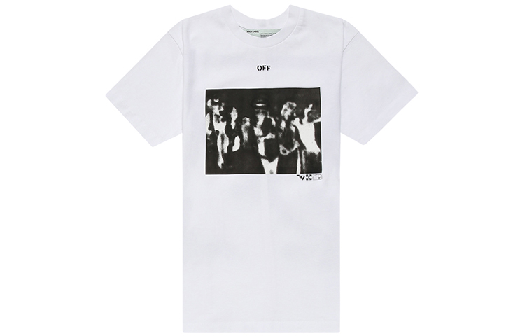 OFF-WHITE SS20 White T-Shirt with Spray Paint Arrows Print on Back OMAA027R201850150110 圖 3