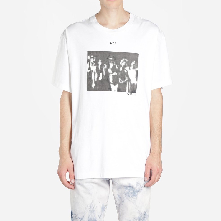 OFF-WHITE SS20 White T-Shirt with Spray Paint Arrows Print on Back OMAA027R201850150110 圖 4
