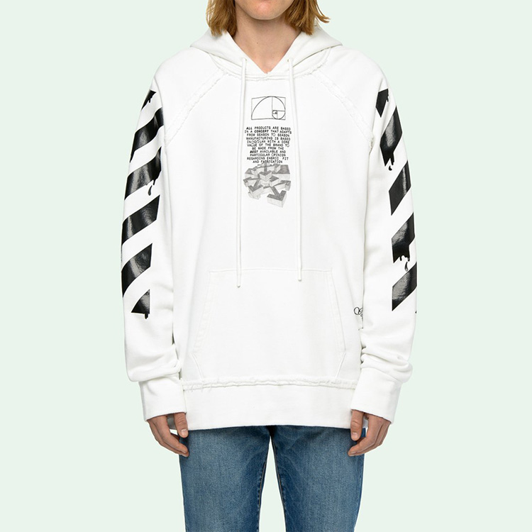 OFF-WHITE SS20 White Water Drop Arrow Loose Hoodie OMBB057R20E300050110 圖 3
