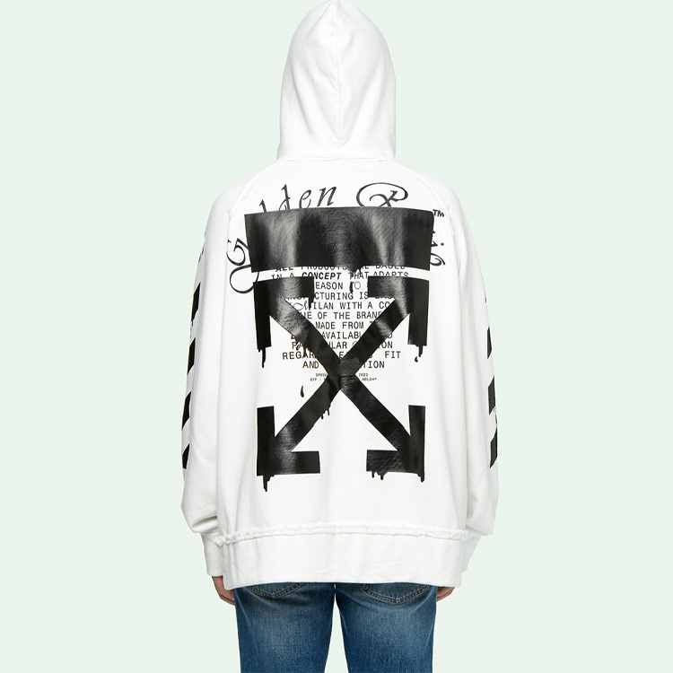 OFF-WHITE SS20 White Water Drop Arrow Loose Hoodie OMBB057R20E300050110 圖 4