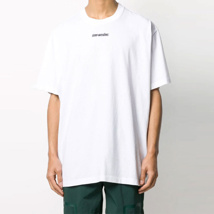 Shop OFF-WHITE 2021春夏箭头印花白色T恤 OMAA038E20JER0020145