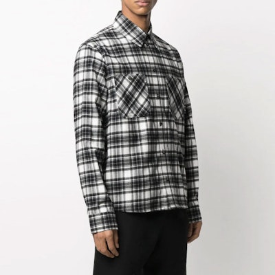 OFF-WHITE SS21 Baju Lengan Panjang Hitam Corak Kotak-Kotak OMGA133R21FAB0021000 Purchase OFF-WHITE SS21 Baju Lengan Panjang Hitam Corak Kotak-Kotak OMGA133R21FAB0021000