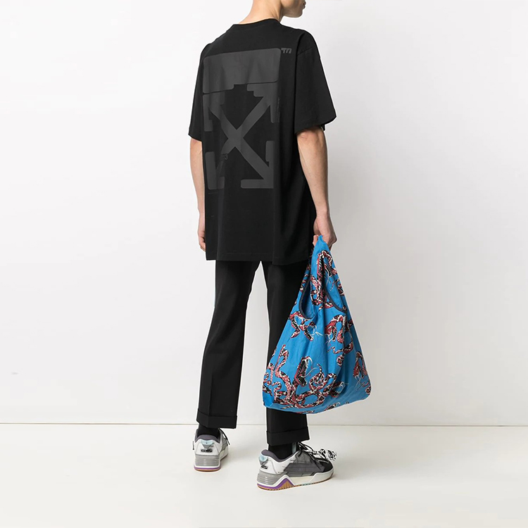 Shop Camiseta Negra OFF-WHITE SS21 Logo Tech Marker Hombre Manga Corta OMAA038S21JER0081010