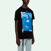 Details for OFF-WHITE SS21 黑色人形圖案短袖T恤 OMAA027R21JER0021001