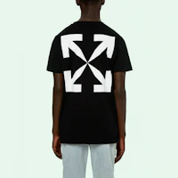 Sizing OFF-WHITE SS21 黑色人形圖案短袖T恤 OMAA027R21JER0021001