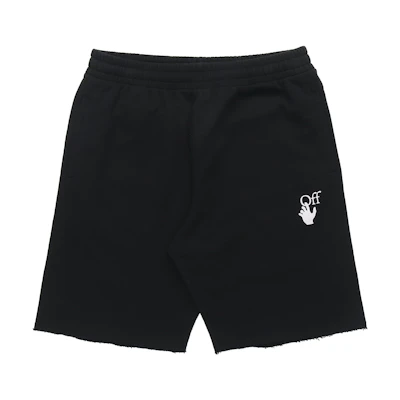 OFF-WHITE SS21 Black Monochrome Mid-Rise Straight Casual Shorts OMCI006R21FLE0021032