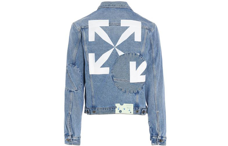 OFF-WHITE SS21 Blue Arrow Denim Jacket Unisex OMYE067R21DEN0024701