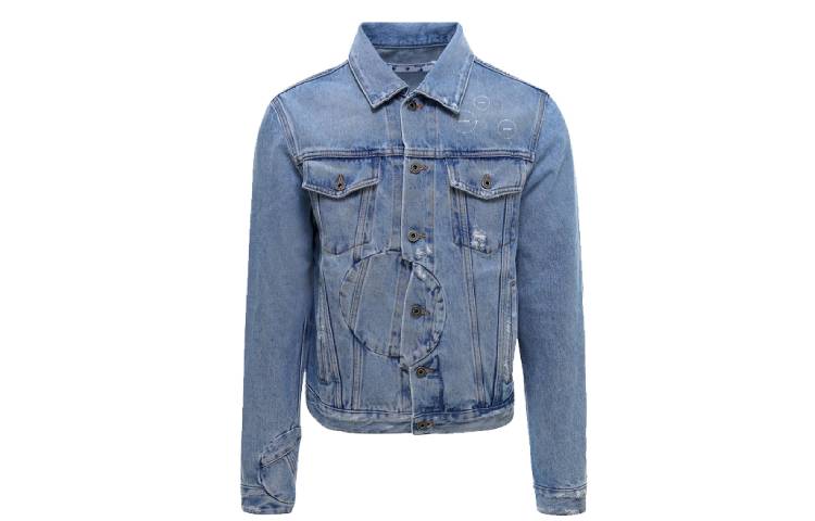 Lookbook OFF-WHITE SS21 Blue Arrow Denim Jacket Unisex OMYE067R21DEN0024701