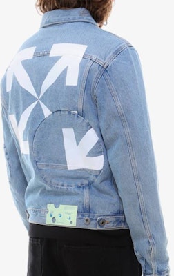 OFF-WHITE SS21 Blue Arrow Denim Jacket Unisex OMYE067R21DEN0024701 Purchase OFF-WHITE SS21 Blue Arrow Denim Jacket Unisex OMYE067R21DEN0024701