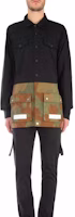 Off-White SS21 Camo Patchwork Button-Up Jacket Black ( Loose Fit) 0MGA038F175640079901 Off-White SS21 Camo Patchwork Button-Up Jacket Black ( Loose Fit) 0MGA038F175640079901