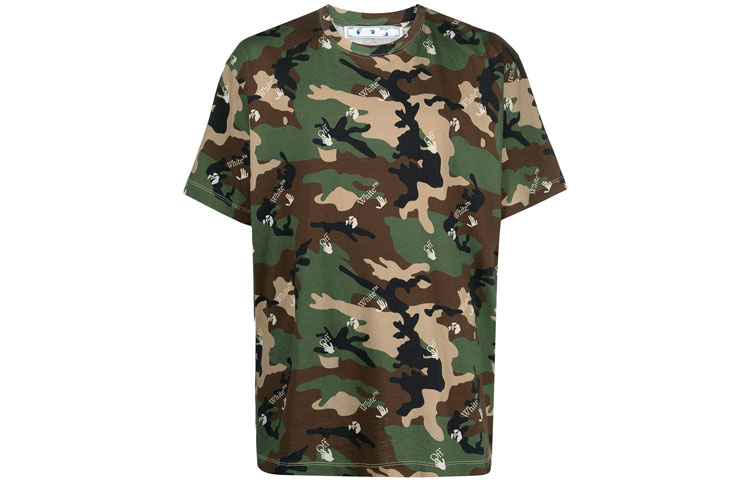 OFF-WHITE SS21 Camo Print Short Sleeve T-Shirt Relaxed Fit Camo OMAA038S21JER0165600
