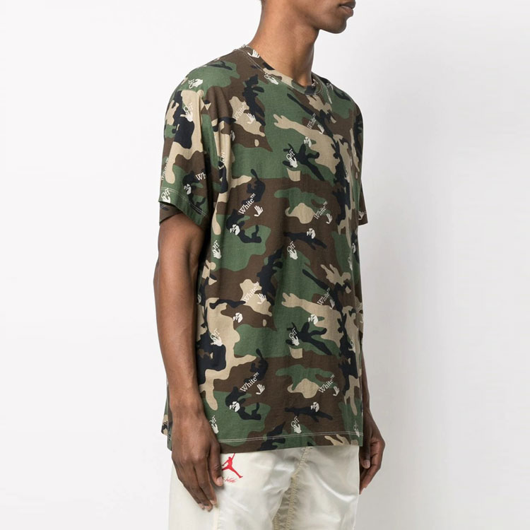 Purchase OFF-WHITE SS21迷彩印花宽松版短袖T恤 OMAA038S21JER0165600