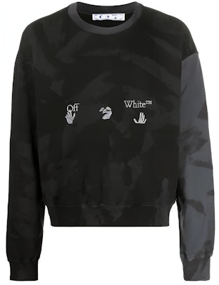 OFF-WHITE SS21 カモフラージュ ロゴ クルーネック スウェットシャツ ブラック OMBA035R21FLE0011009 Buy OFF-WHITE SS21 カモフラージュ ロゴ クルーネック スウェットシャツ ブラック OMBA035R21FLE0011009