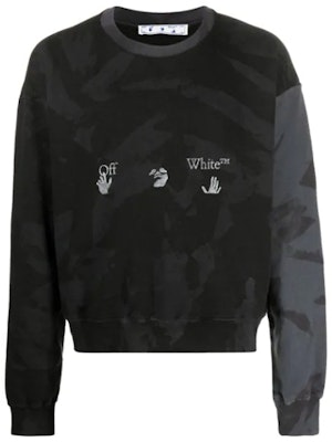 OFF-WHITE SS21 カモフラージュ ロゴ クルーネック スウェットシャツ ブラック OMBA035R21FLE0011009 Order OFF-WHITE SS21 カモフラージュ ロゴ クルーネック スウェットシャツ ブラック OMBA035R21FLE0011009