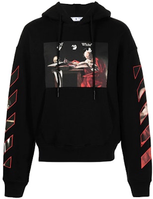 Hoodie Unisex Hitam OFF-WHITE SS21 Cetakan Caravaggio Kapas OMBB037R21FLE0021025 Order Hoodie Unisex Hitam OFF-WHITE SS21 Cetakan Caravaggio Kapas OMBB037R21FLE0021025